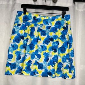 Women’s golf jofit skirt skort blue yellow size medium